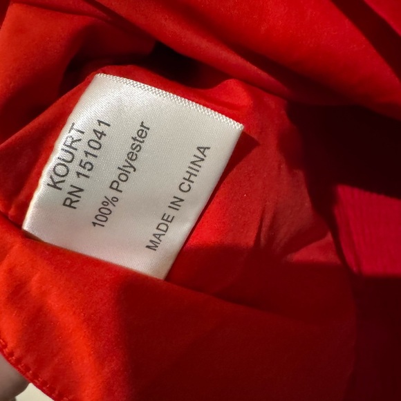 NEW Kourt Anastasia Ruched Pleated Blouse Cropped Reformation Red Size XXL NWT - Picture 6 of 6